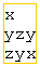 Text Box: x
yzy
zyx
